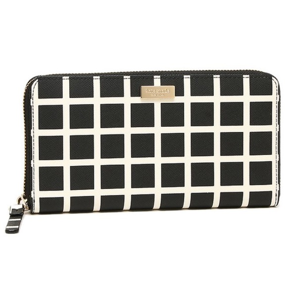 Kate Spade Laurel Way Printed Check Neda Wallet - Picture 2 of 8